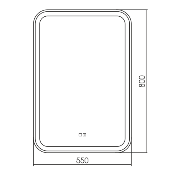 Зеркало (80х55) Silver Mirrors Мальта RGB  LED-00002511