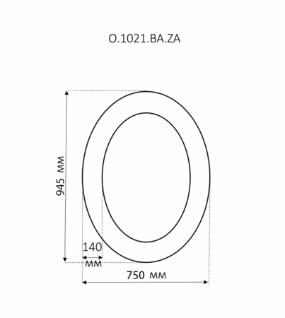 Зеркало (75х95) Misty Аврора O.1021.BA.ZA (белый) Л-Авр-07075-112ОБ
