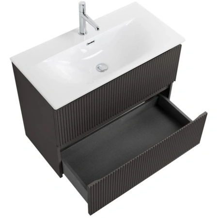 Тумба под раковину 80 BelBagno Uno UNO-MINI-800-2C-SO-GSO темно-серый матовый, без раковины