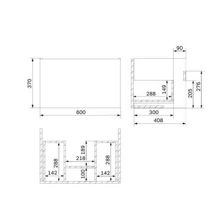 Тумба с раковиной 60 см Am.Pm Gem M90-FHX06021-WC0602WG белый
