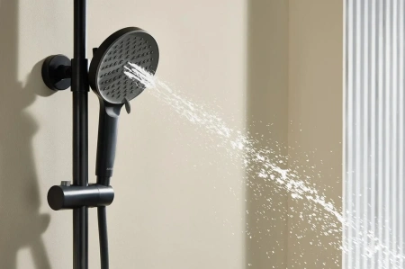 Душевая система с изливом Arrow AMG13SH848U2BC черный