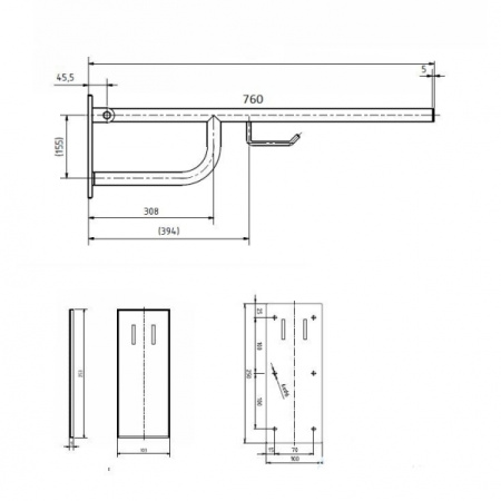 Поручень откидной BEMETA Help 301102771