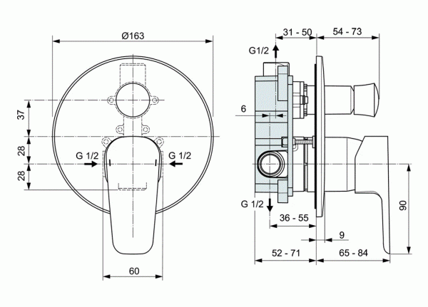 Смеситель для душа Ideal Standard Ceraplan III A6383AA