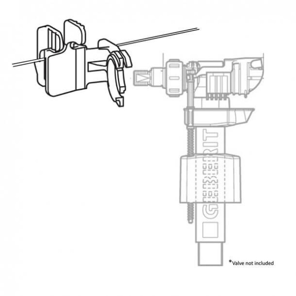 Крепежная скоба Geberit для впускного клапана типа 380 и смывного бачка скрытого монтажа Sigma 12 см (UP300) 240.923.00.1