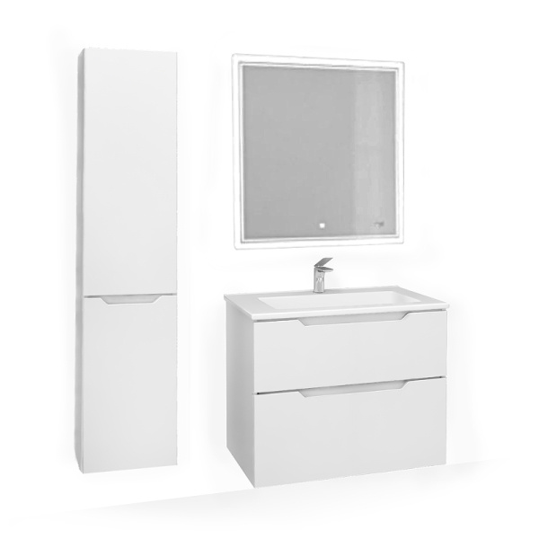 Тумба под раковину Jorno Slide 75 Sli.01.75/P/W