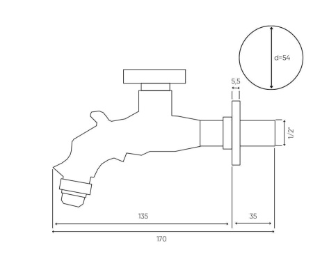 Сливной кран Bronze de luxe 21600