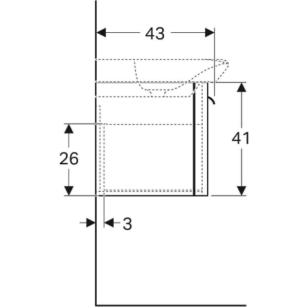 Тумба под раковину Geberit myDay 824131000+135430600