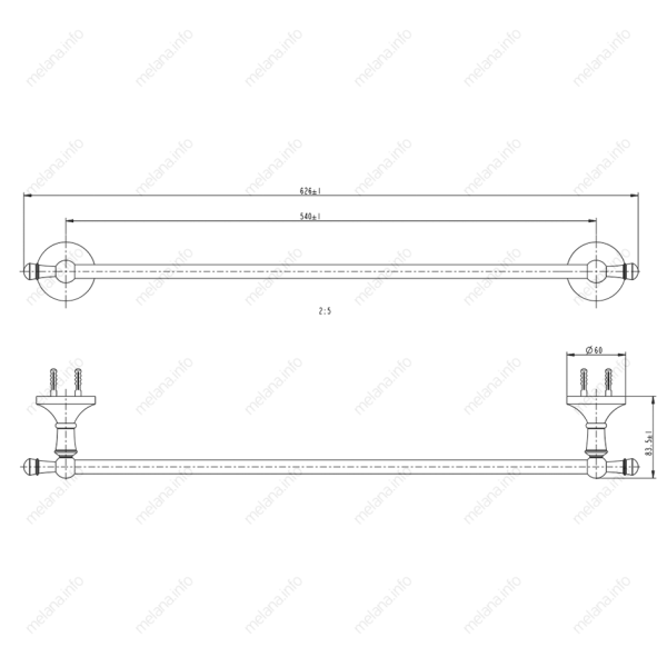 Держатель для полотенца Melana  MLN-821001