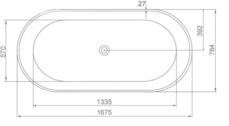 Ванна из искусственного камня (167,5х78,4) Aquastone BALI