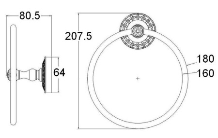 Кольцо для полотенца Zorg AZR 11 SL