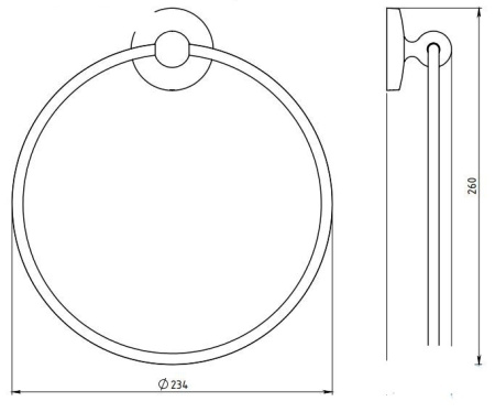 Держатель для полотенец круглый Novaservis Metalia-1 6101.0