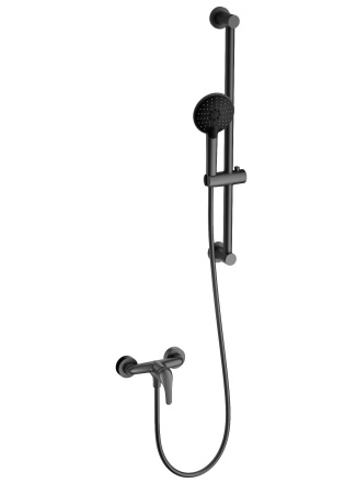 Смеситель для душа с гарнитуром WONZON & WOGHAND, темный графит WW-4570-BGG