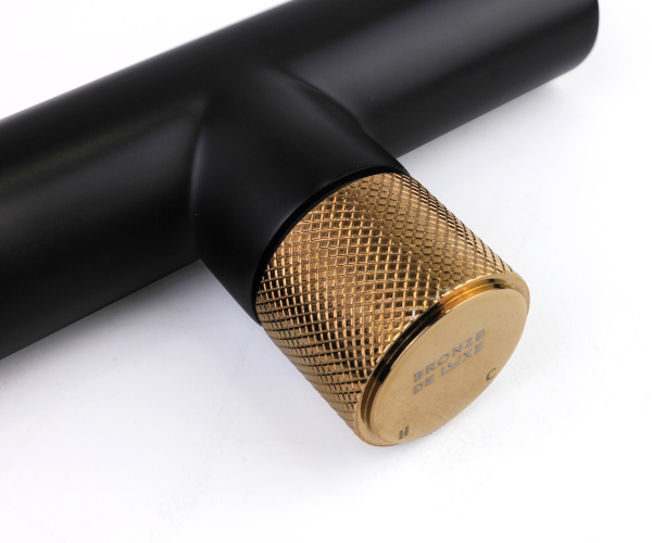 Смеситель для раковины Bronze de Luxe AVANGARDE черный, розовое золото 2021MH Смеситель для раковины Bronze de Luxe AVANGARDE черный, розовое золото 2021MH