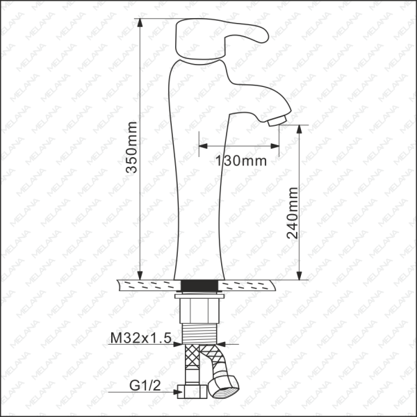Смеситель для раковины Melana F-001-M