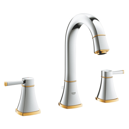 Смеситель для раковины на 3 отверстия Grohe Grandera 20389 IG0 (20389IG0) хром/золото