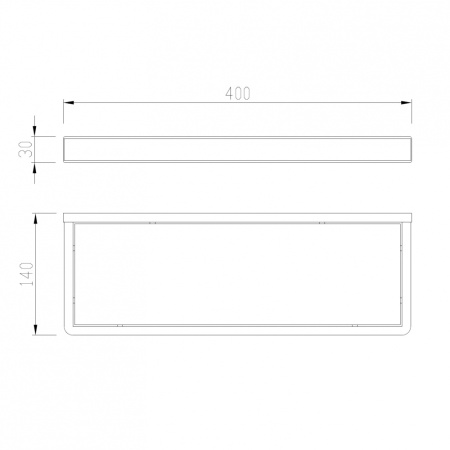 Полка стеклянная ABBER Westen AA1759B черная матовая
