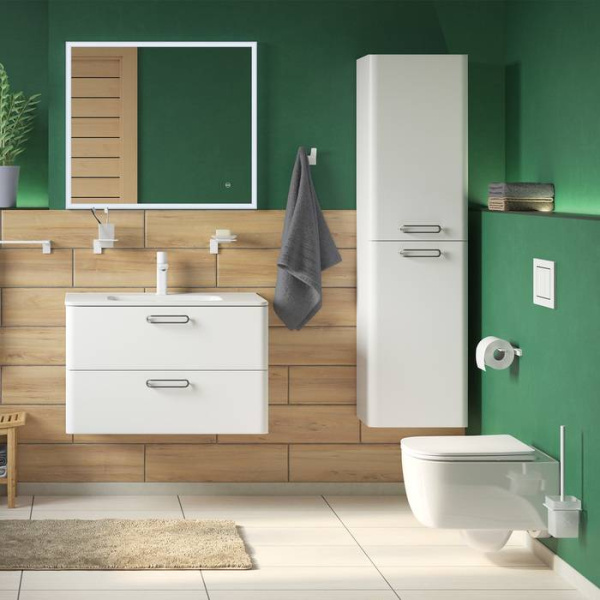 Смеситель для умывальника с инновационным управлением Push Control белый матовый IDDIS Slide (SLIWTBTi01)