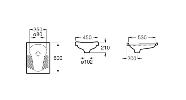 Унитаз напольный Roca Oriental  345090001