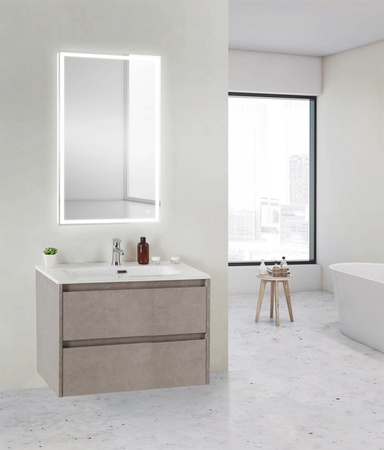 База под раковину подвесная BelBagno KRAFT 39-500/390-2C-SO-PG подвесная Pietra Grigio