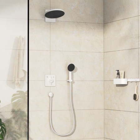 Смеситель для ванны на 2 потребителя Hansgrohe DuoTurn Q 75414700 белый матовый