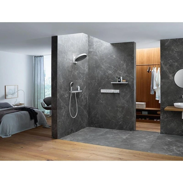 Подключение для душевого шланга с держателем Hansgrohe Rainfinity Porter 500 26843700 белый матовый