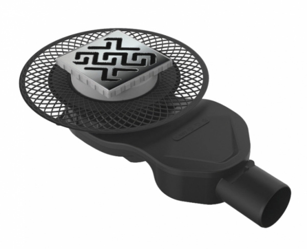 Душевой трап (10х10) Berges Wasserhaus Platz Antik 094160 бронза