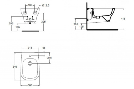 Биде подвесное Ideal Standard Active T501301