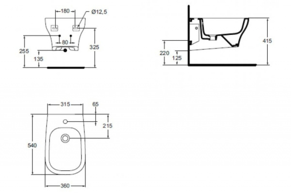 Биде подвесное Ideal Standard Active T501301
