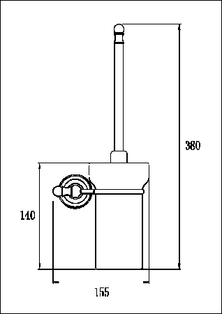 Ершик настенный Ganzer (бронза) GZ 31090D