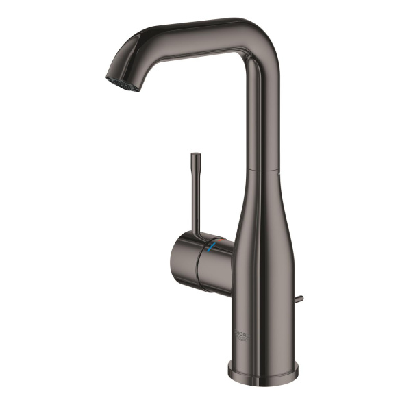 Смеситель для раковины однорычажный Grohe Essence 24174 A01 (24174A01) тёмный графит глянцевый