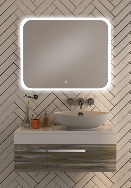 Зеркало RUNO с подсветкой 1000х800 Руан Led (ЗЛП2483)