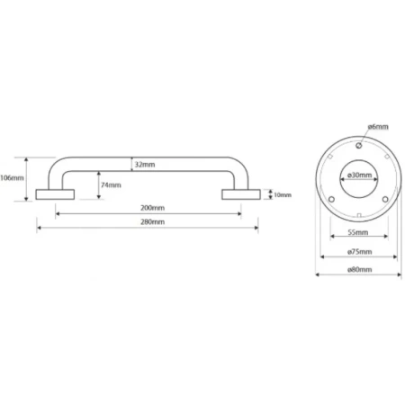 Поручень прямой Bemeta Help 301100203