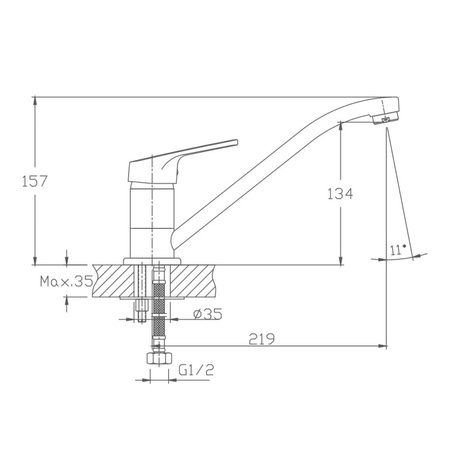 Смеситель для кухни Haiba HB4816