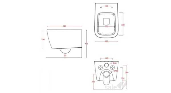 Унитаз ArtCeram ASV001 01 00 bi без сиденья