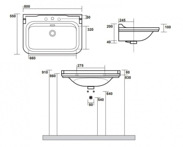 Тумба под раковину Kerasan Waldorf 919330bi mat
