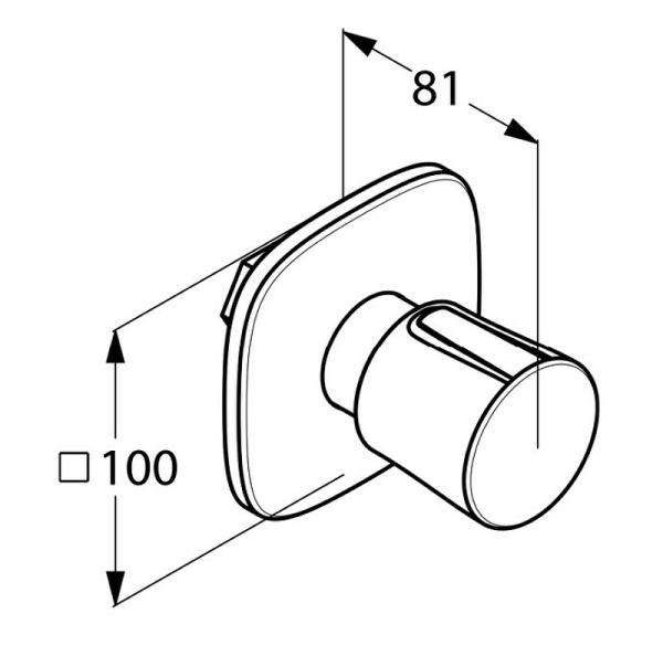 Встраиваемый вентиль Kludi Ambienta 538150575