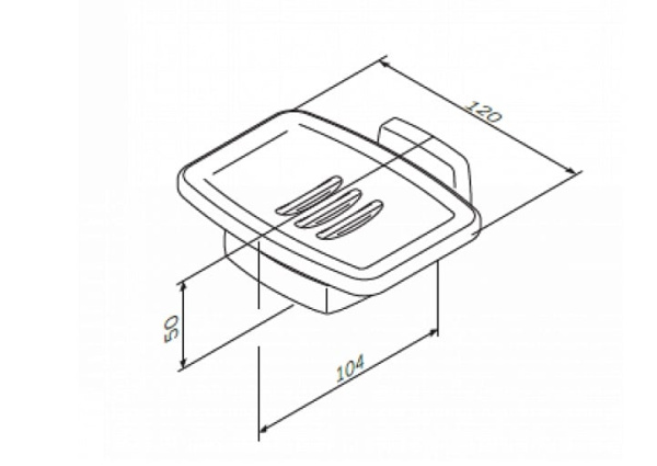 Стеклянная мыльница с настенным держателем Am.Pm Gem A9034200