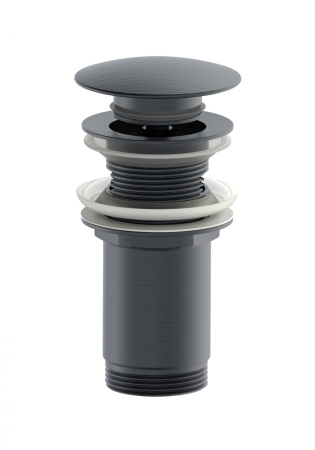 Донный клапан для раковины с переливом  WONZON & WOGHAND, темный графит WW-88SS09-BGM