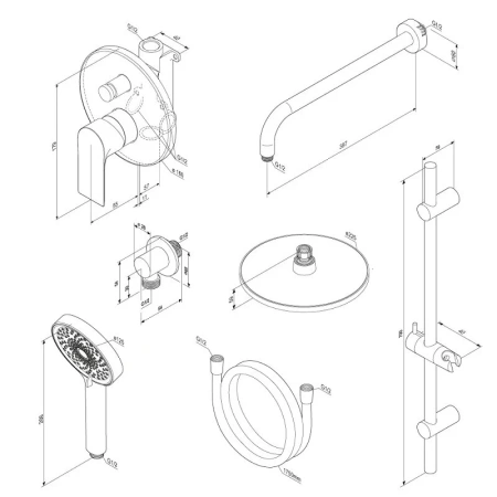 Душевой комплект Damixa Apollo 947530000