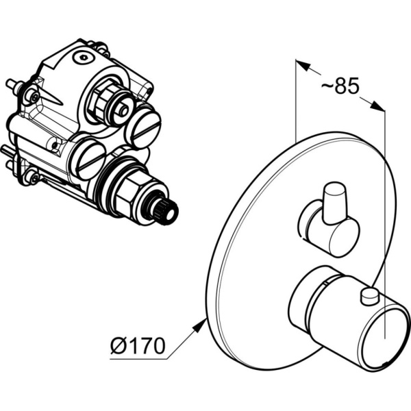 Термостат для ванны Kludi Zenta SL 388303945