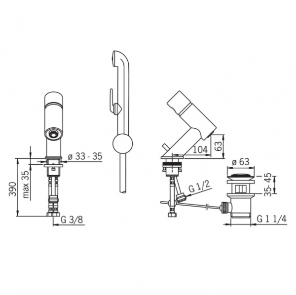 Смеситель для раковины Oras Alessi Il Bagno One 8502F Смеситель для раковины Oras Alessi Il Bagno One 8502F