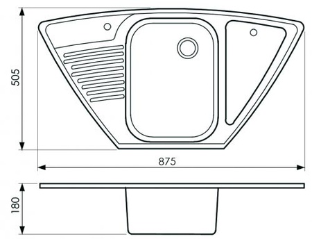 Кухонная мойка Whinstone Одра (E01) белый
