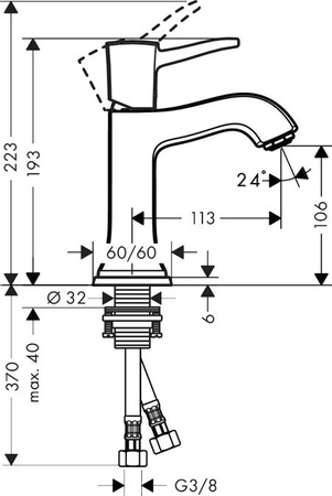 Смеситель для раковины Hansgrohe Metropol 31301090