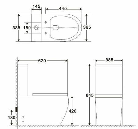 Унитаз напольный безободковый BelBagno AMANDA BB051CPR