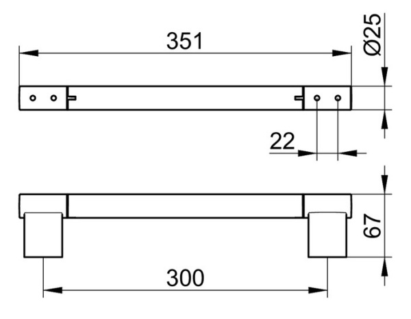 Поручень для ванны Keuco Plan 14907370000