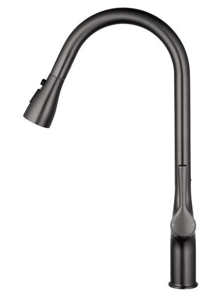 Смеситель для кухни с выдвижным изливом WONZON & WOGHAND, темный графит WW-AE54123-BGG Смеситель для кухни с выдвижным изливом WONZON & WOGHAND, темный графит WW-AE54123-BGG