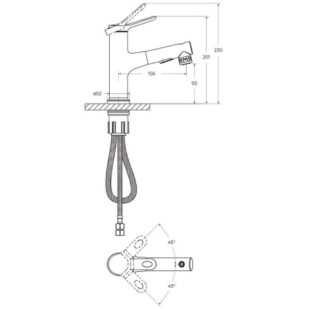 Смеситель для раковины BelBagno BB-LVMD-CRM-W0