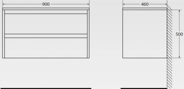 База под раковину BelBagno KRAFT-900-1C-SO-RT Rovere Tabacco