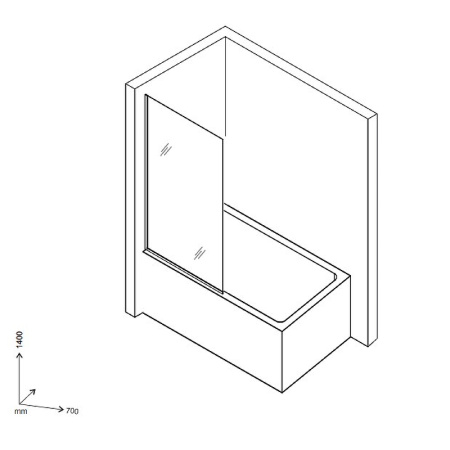 Шторка на ванну D&K Berlin DG1007035