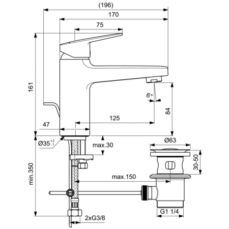 Смеситель для раковины Ideal Standard CERAPLAN BD232AA
